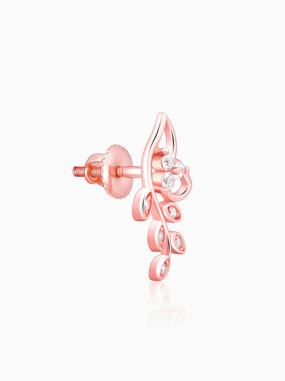 Rose Gold Glittering Earrings