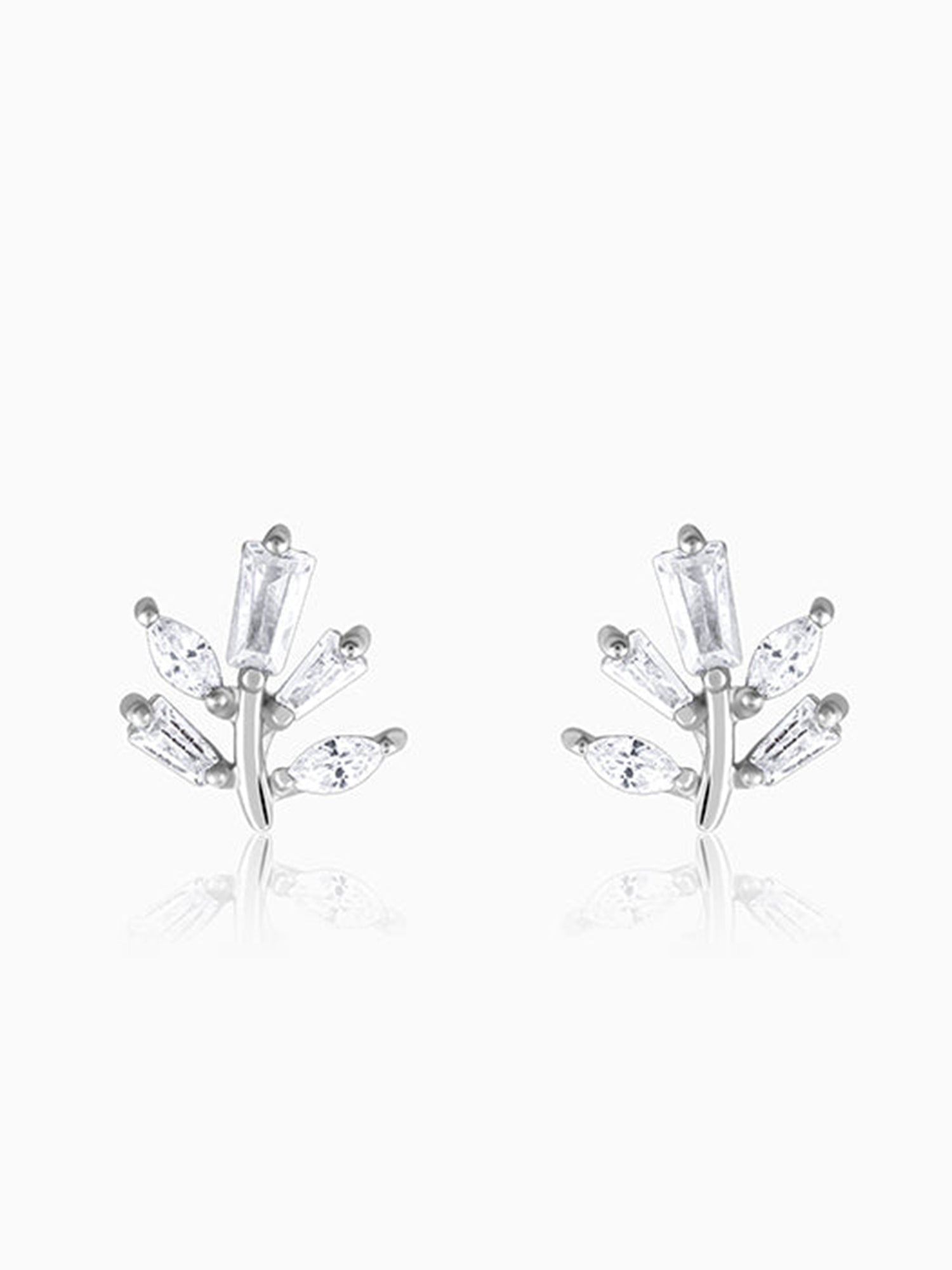 Silver Ivy Studs