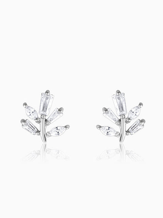 Silver Ivy Studs