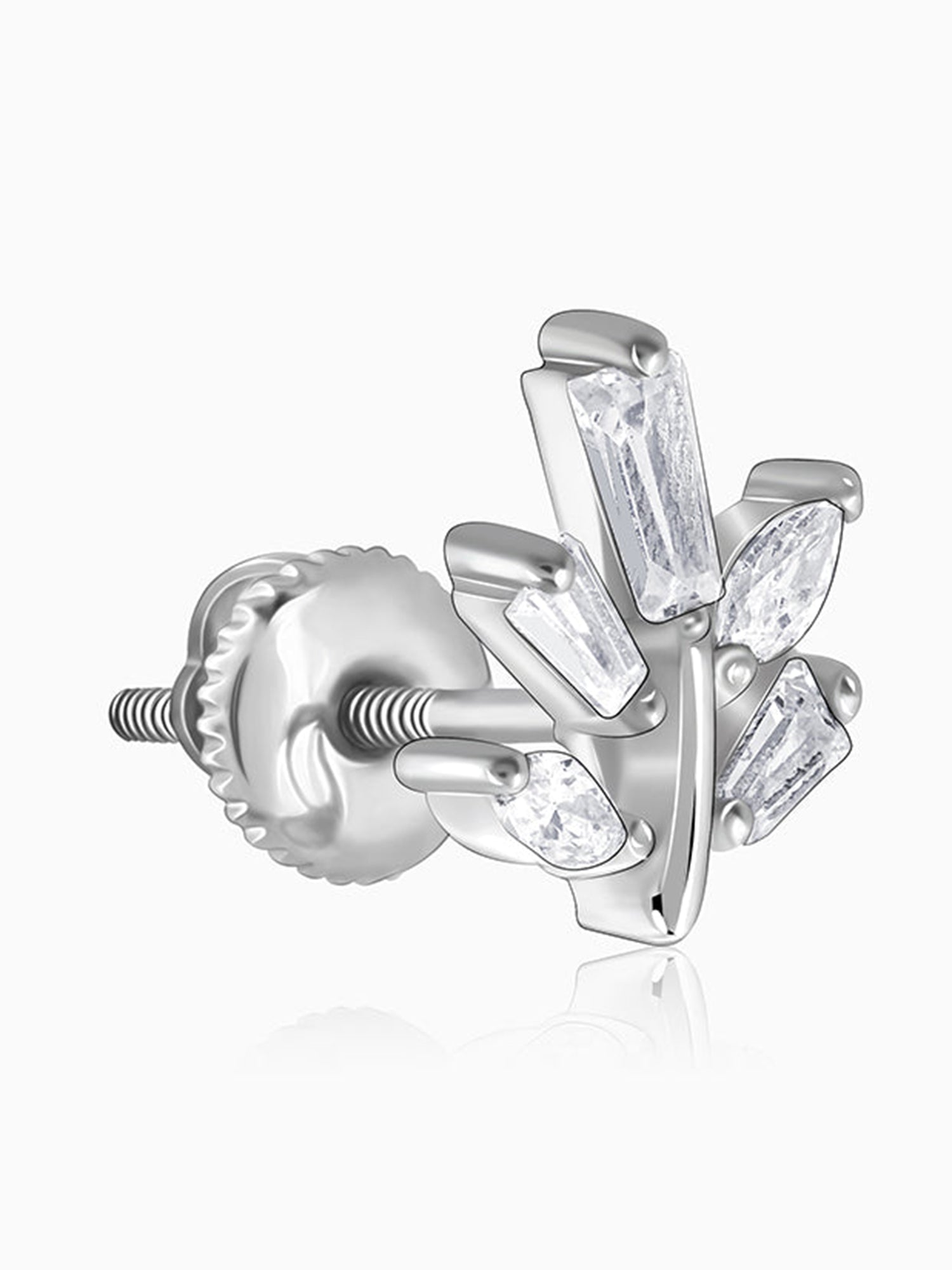 Silver Ivy Studs