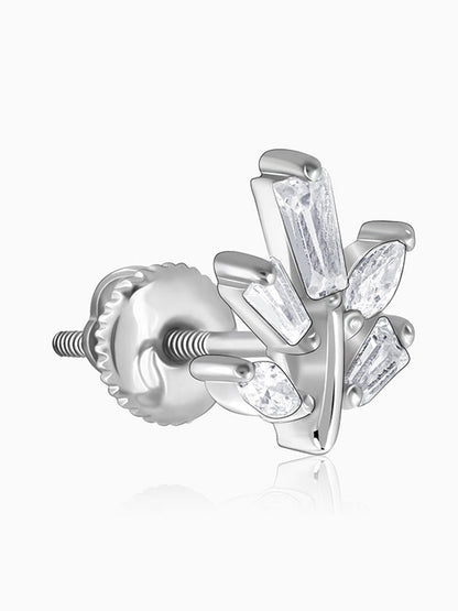 Silver Ivy Studs