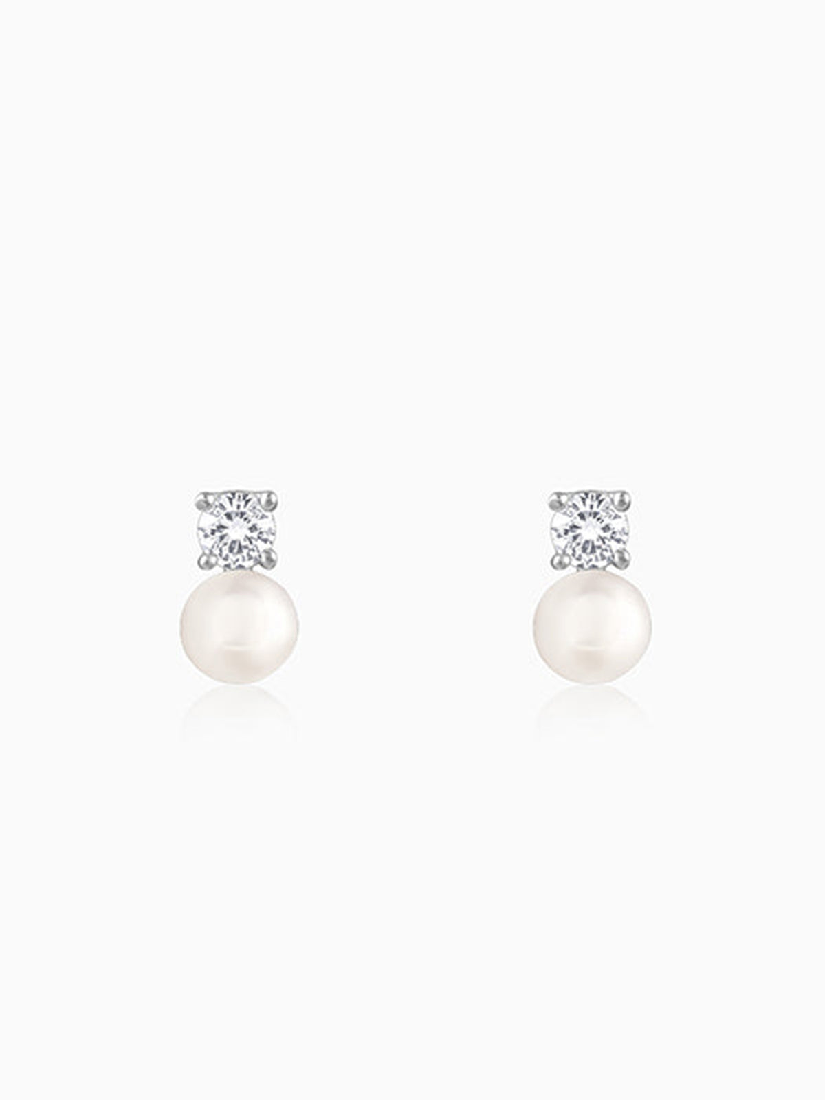 Silver Precious Pearl Earrings