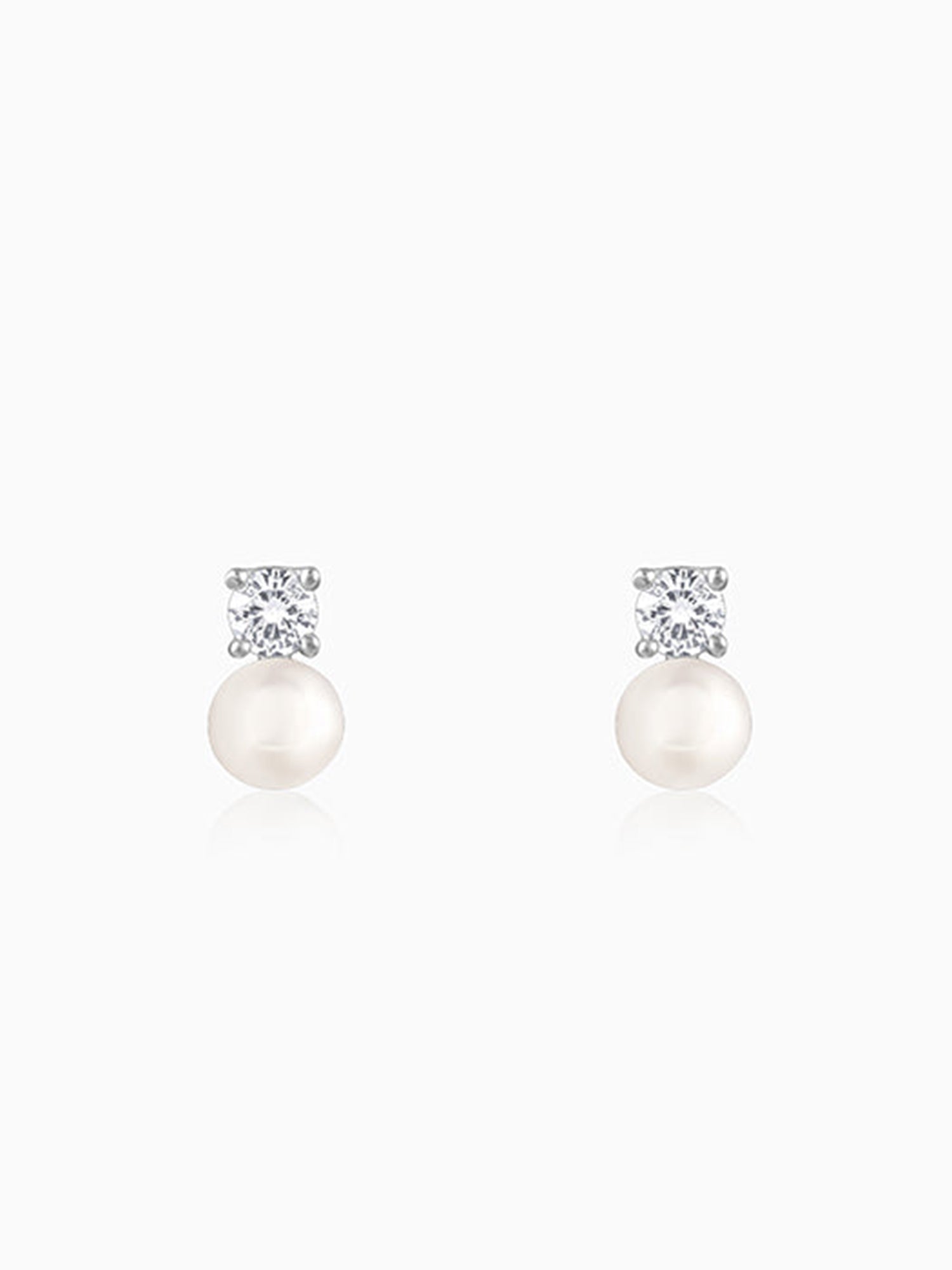 Silver Precious Pearl Earrings