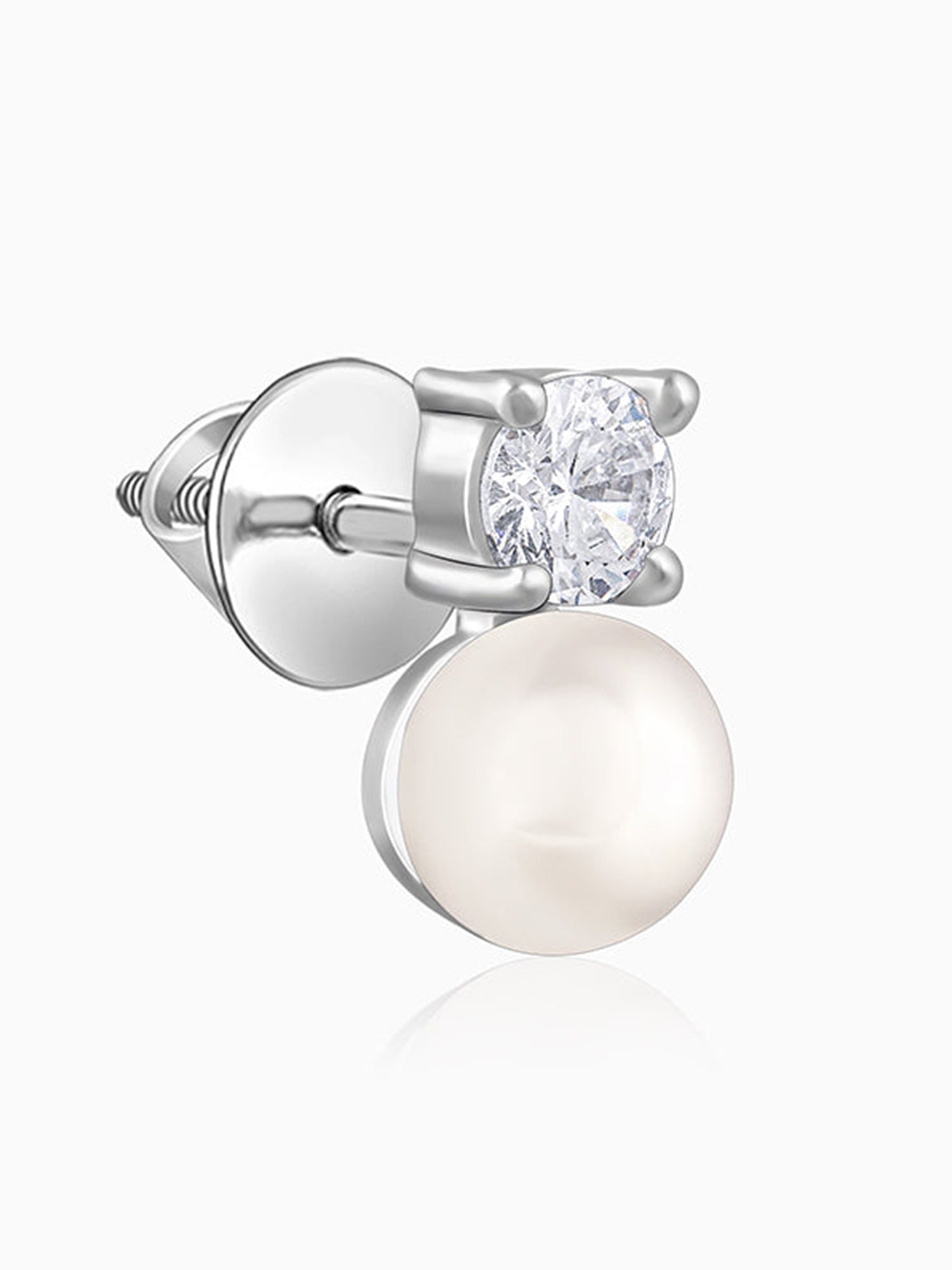 Silver Precious Pearl Earrings