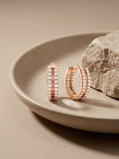 Rose Gold Flaunted Hoop Earrings