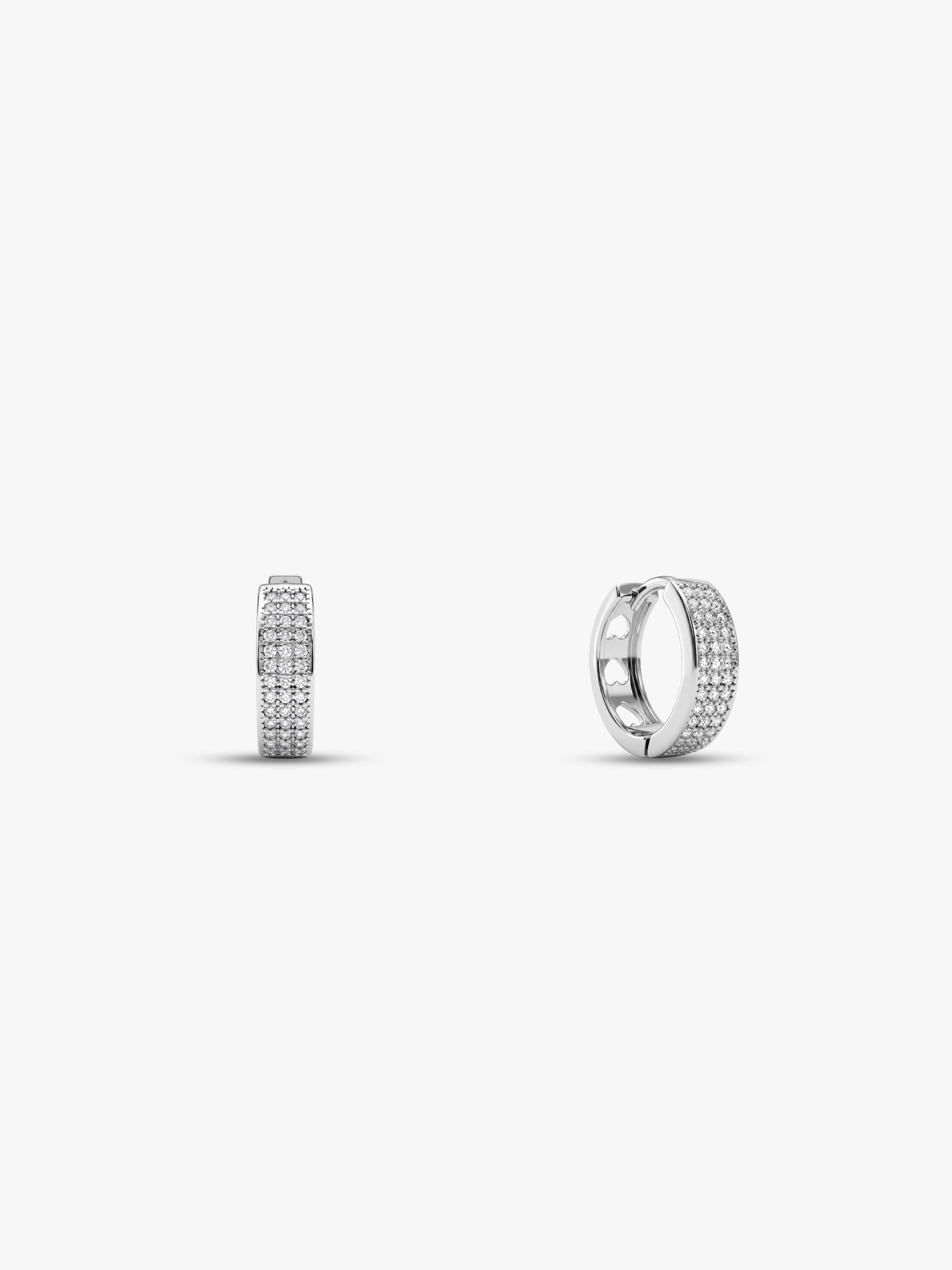 Silver Admiring Hoop Earrings