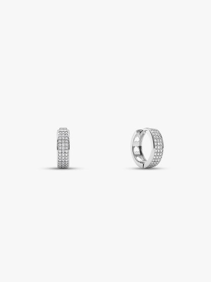 Silver Admiring Hoop Earrings