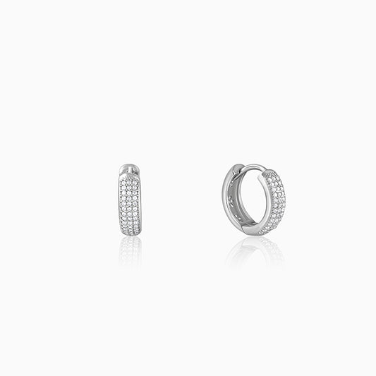 Silver Classic Admiring Hoop Earrings