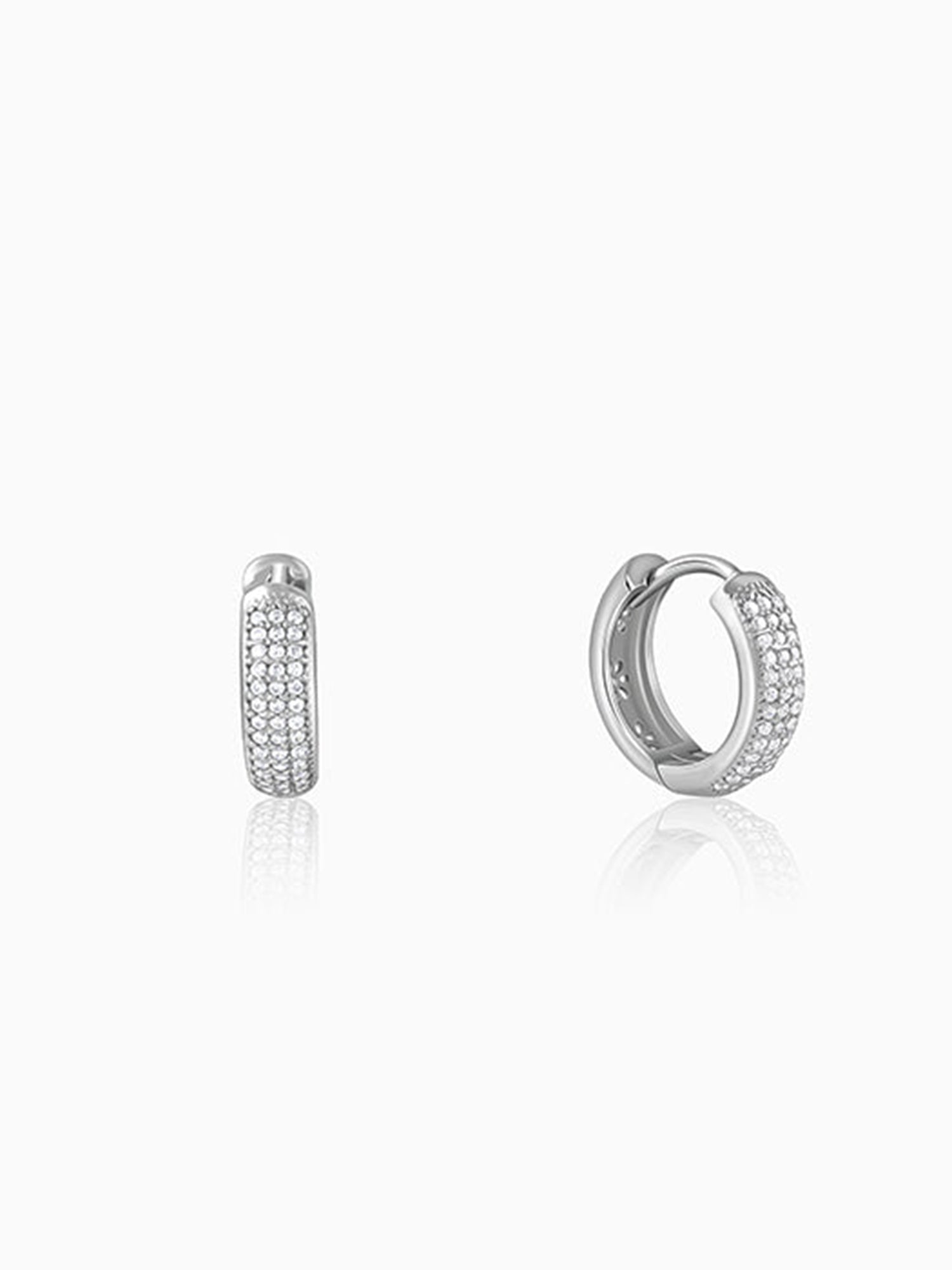 Silver Classic Admiring Hoop Earrings