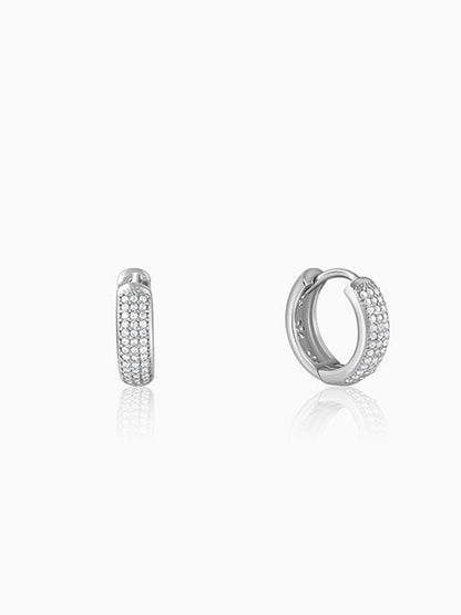 Silver Classic Admiring Hoop Earrings