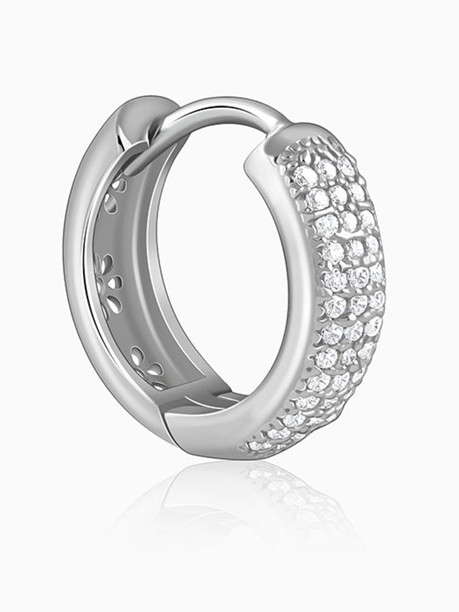 Silver Classic Admiring Hoop Earrings