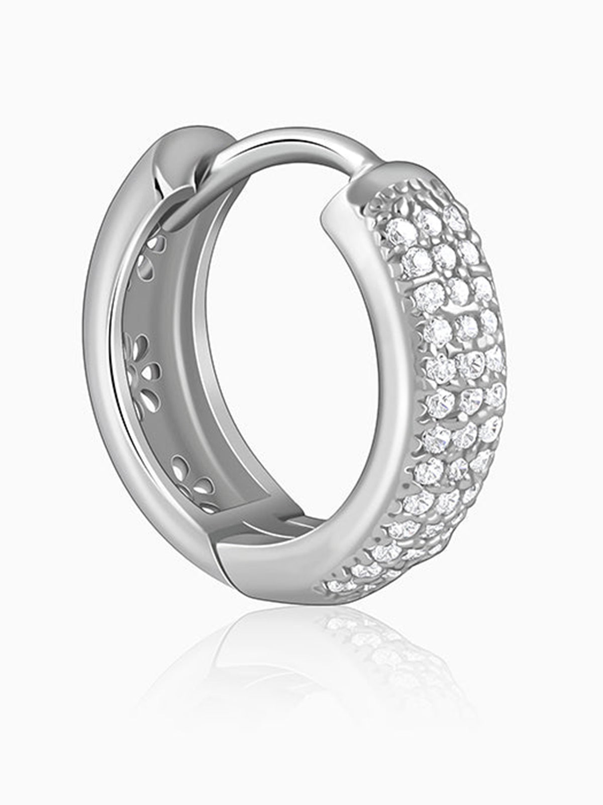 Silver Classic Admiring Hoop Earrings