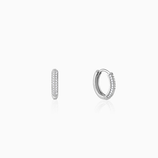 Silver Confidence Hoop Earrings