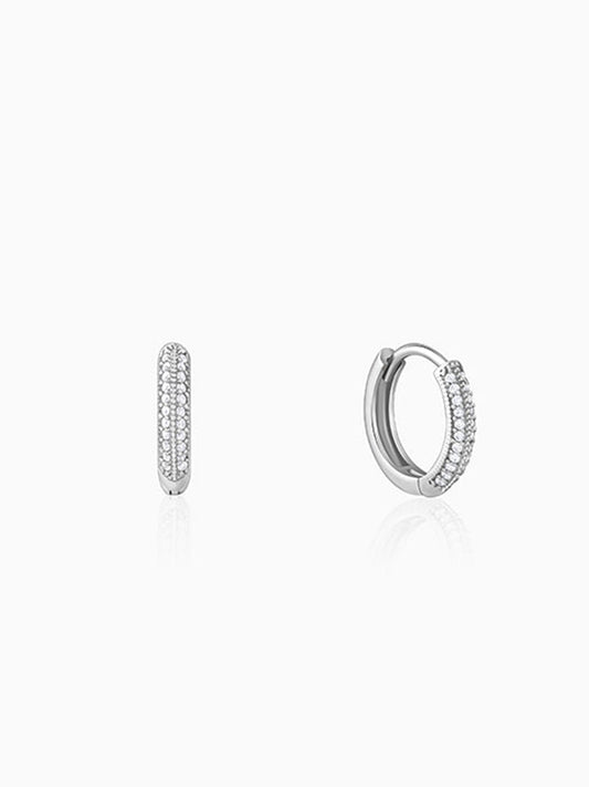 Silver Confidence Hoop Earrings