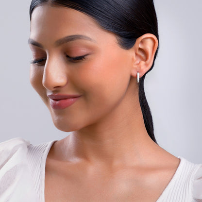 Silver Confidence Hoop Earrings