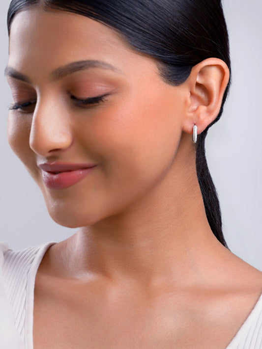 Silver Confidence Hoop Earrings