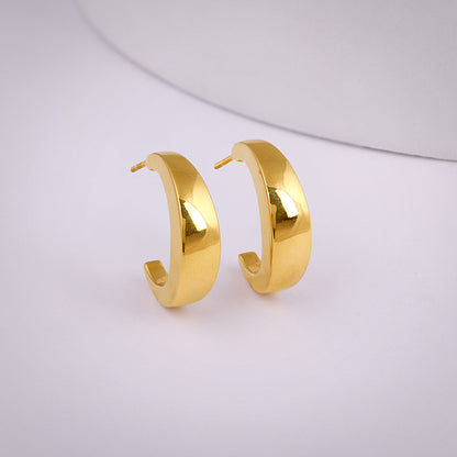 Golden Belle J Stud Earrings