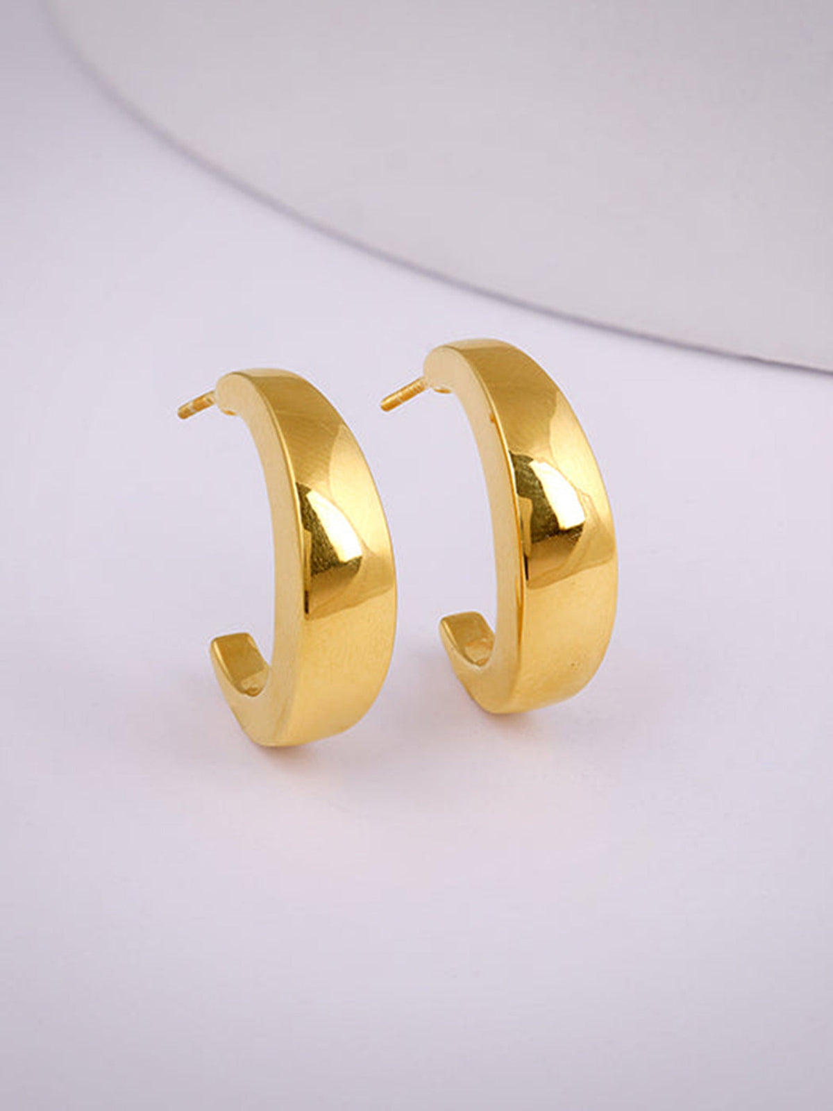 Golden Belle J Stud Earrings