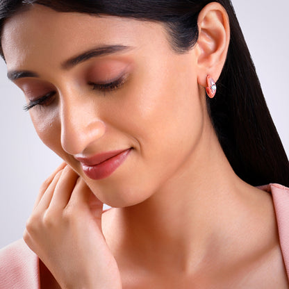 Rose Gold Blush Affair J Stud Earrings