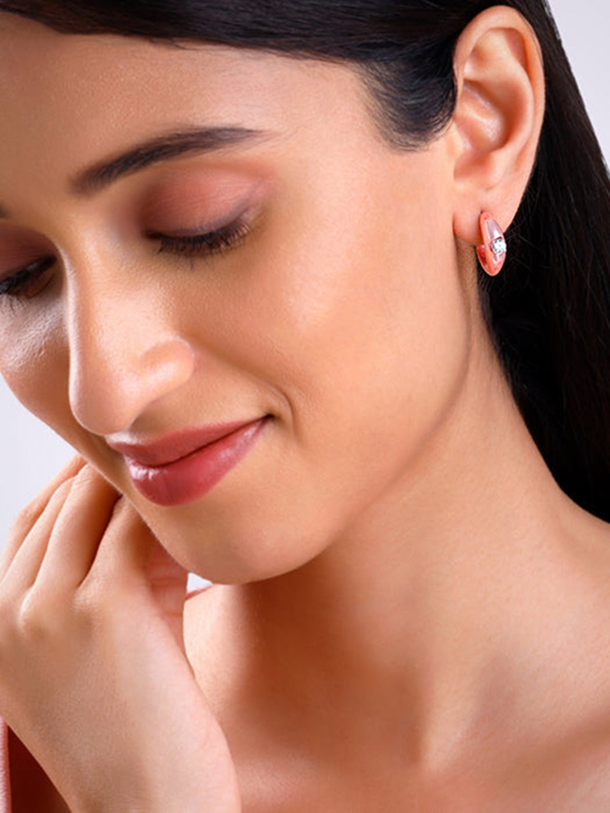 Rose Gold Blush Affair J Stud Earrings