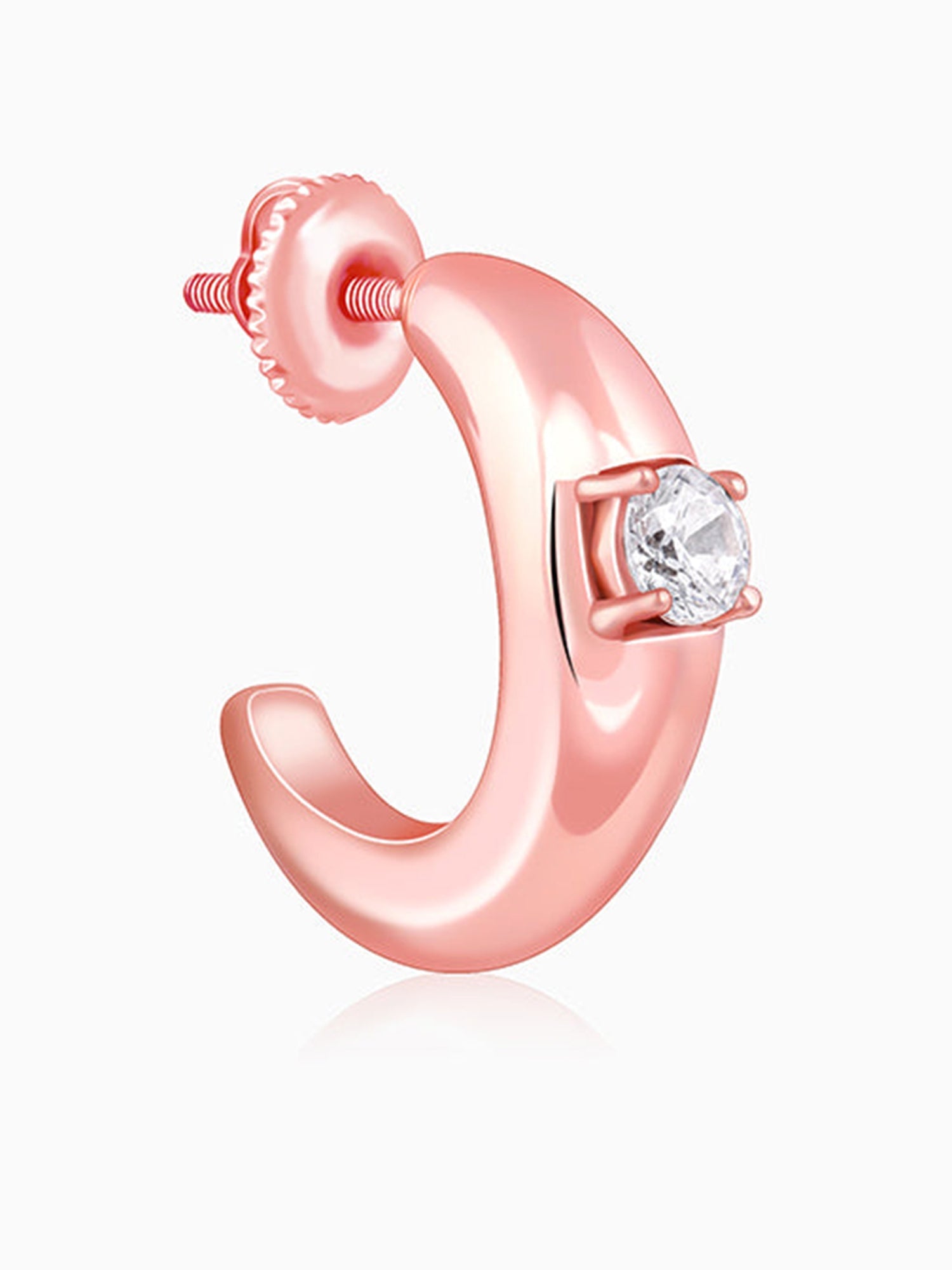 Rose Gold Blush Affair J Stud Earrings