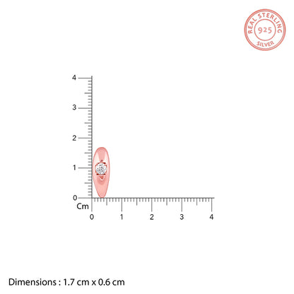 Rose Gold Blush Affair J Stud Earrings