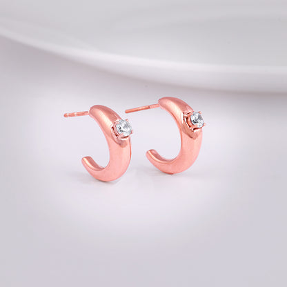 Rose Gold Blush Affair J Stud Earrings