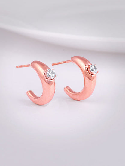 Rose Gold Blush Affair J Stud Earrings