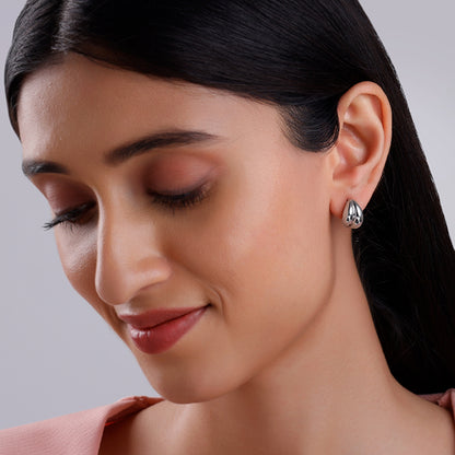 Silver Dual Glint Earrings