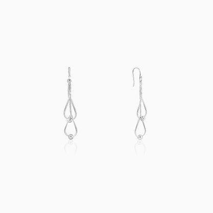 Silver Classy Drip Dangler Earrings