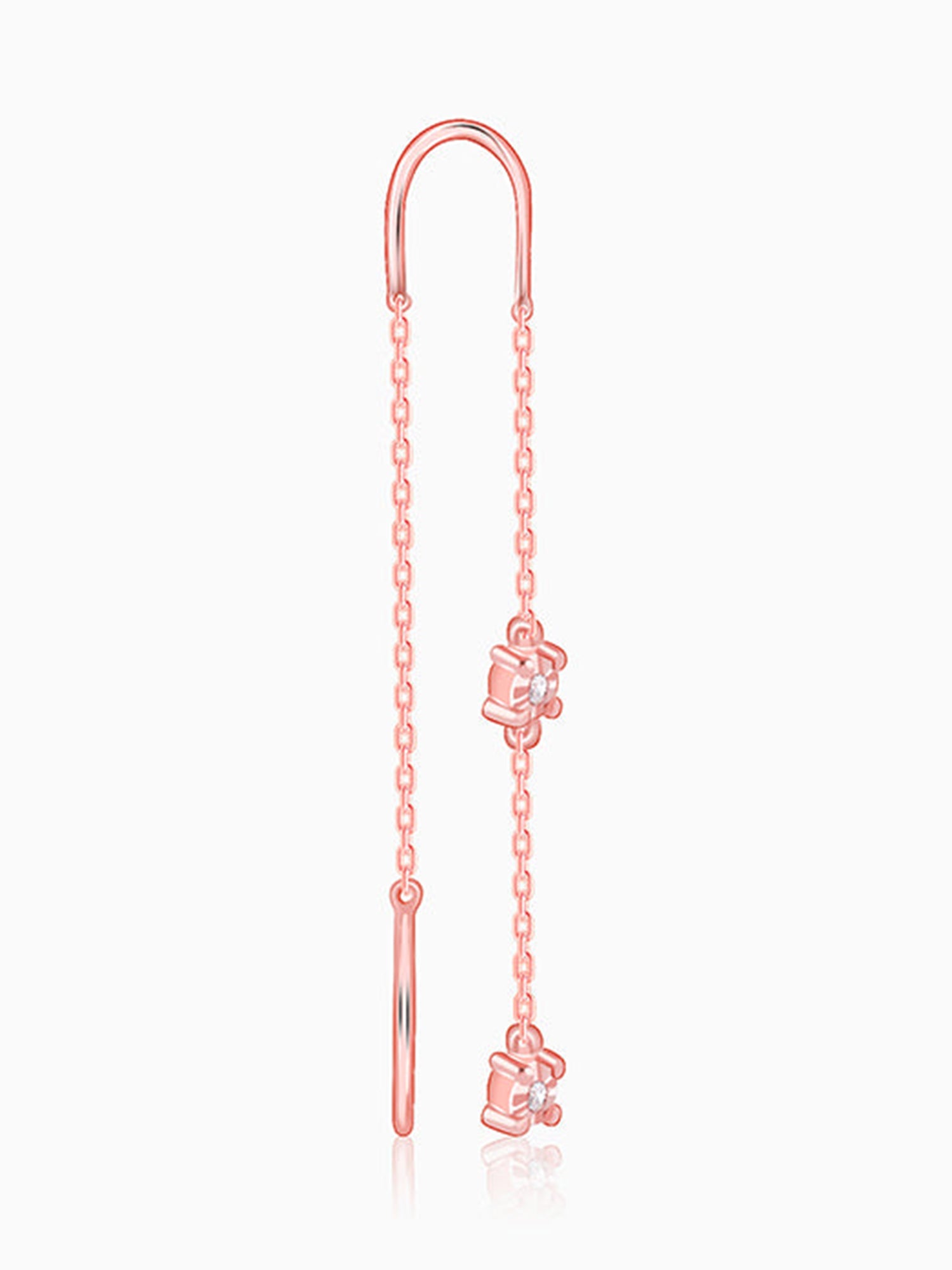 Rose Gold Classic Sui Dhaga Earrings