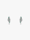 Silver Dreamy Flower Hoop Earrings