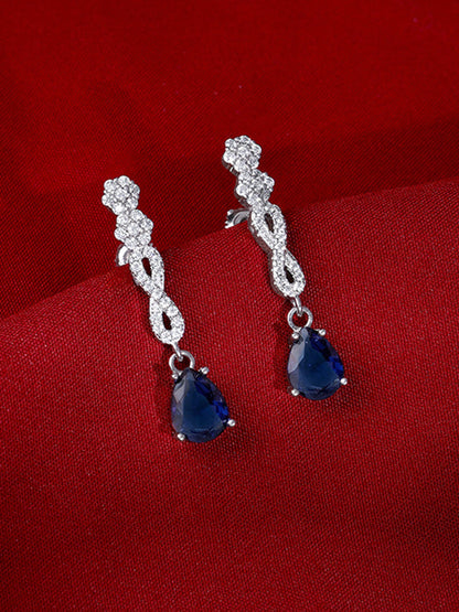 Silver Infinity Dangler Earrings
