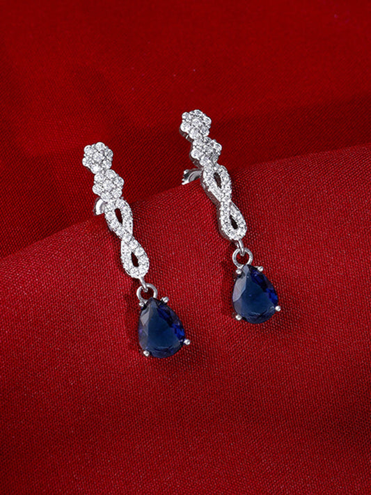 Silver Infinity Dangler Earrings