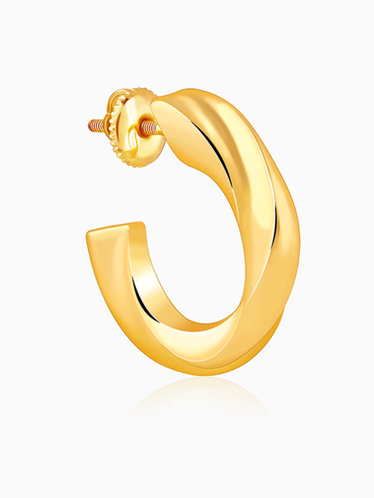 Golden Twisted Hoop Earrings