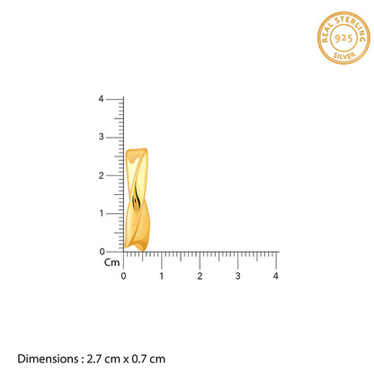 Golden Twisted Hoop Earrings