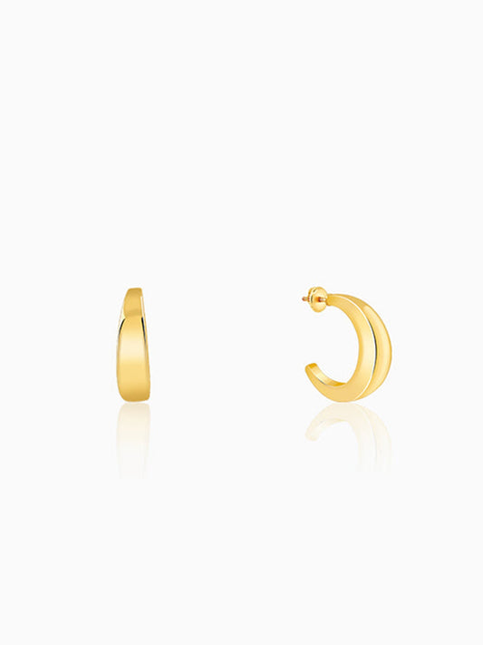 Golden Half Moon Earrings