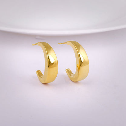 Golden Half Moon Earrings