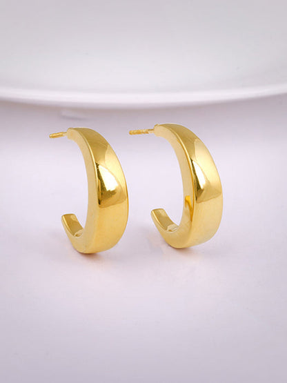 Golden Half Moon Earrings