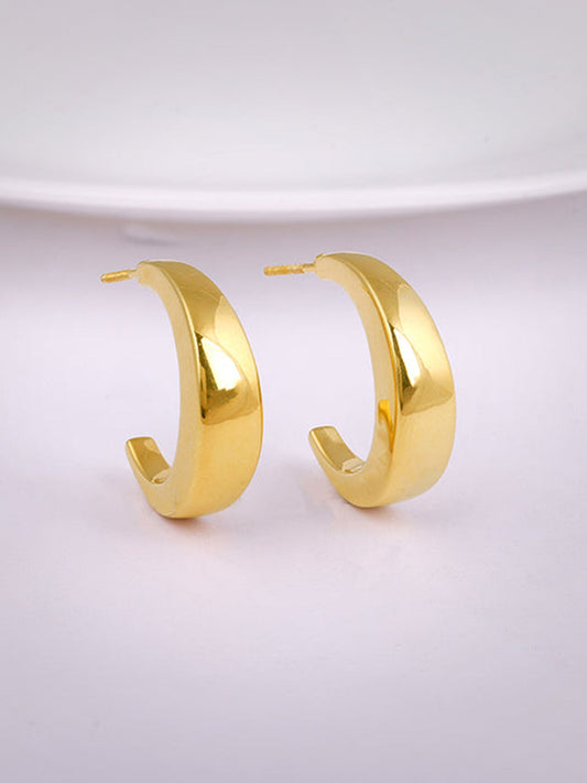 Golden Half Moon Earrings