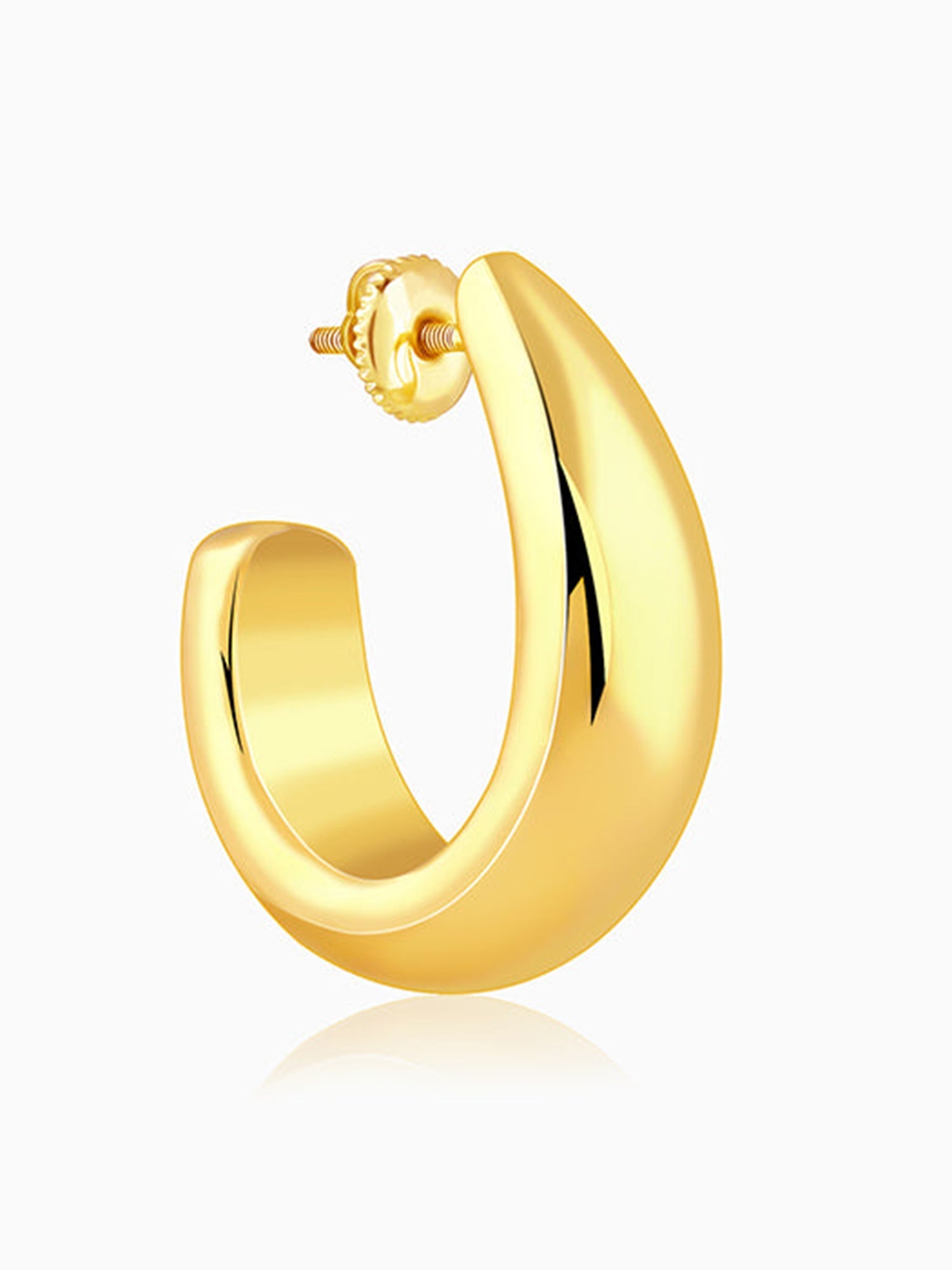Golden Trendy Hoop Earrings