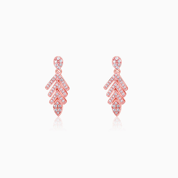 Rose Gold Belle Leaf Earrings- rose gold earrings for women