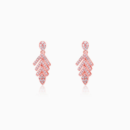 Rose Gold Belle Leaf Earrings- rose gold earrings for women