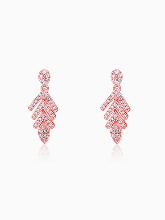 Rose Gold Belle Leaf Earrings