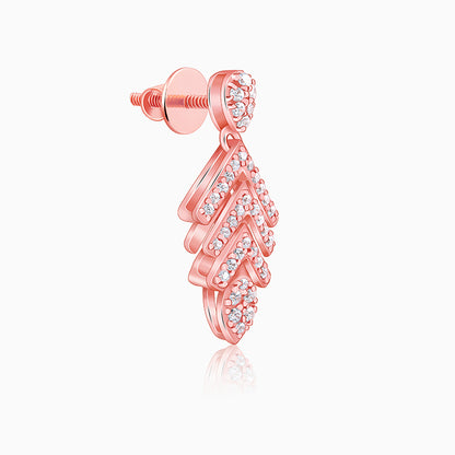 Rose Gold Belle Leaf Earrings