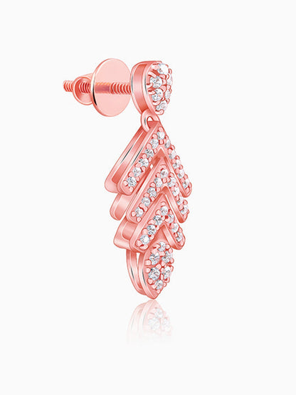 Rose Gold Belle Leaf Earrings