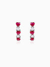 Silver Crimson Crush Earrings