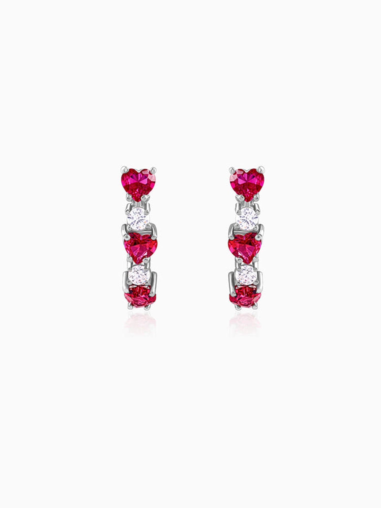 Silver Crimson Crush Earrings