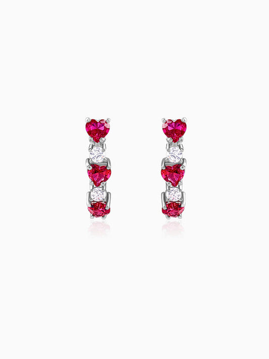 Silver Crimson Crush Earrings