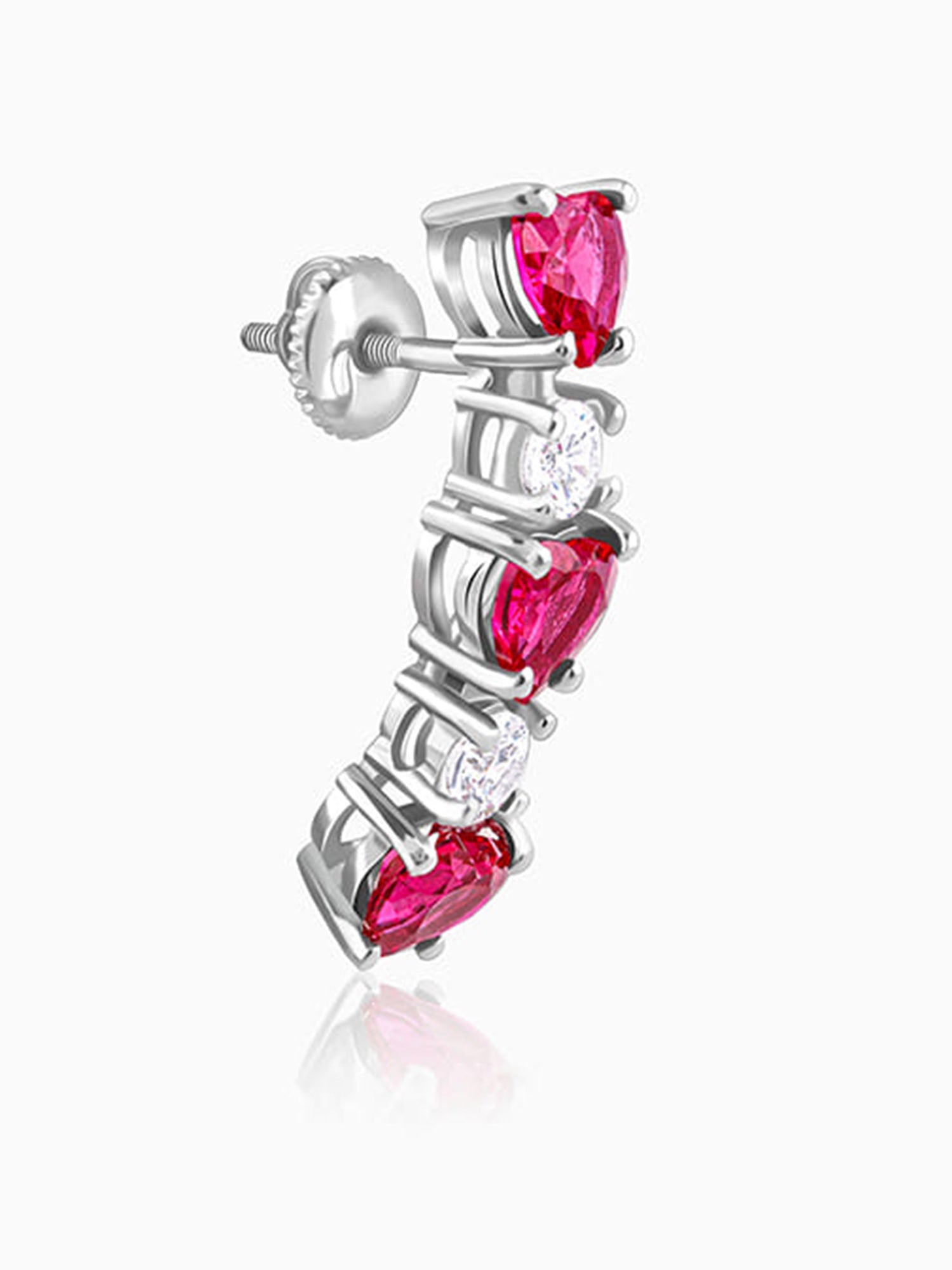 Silver Crimson Crush Earrings